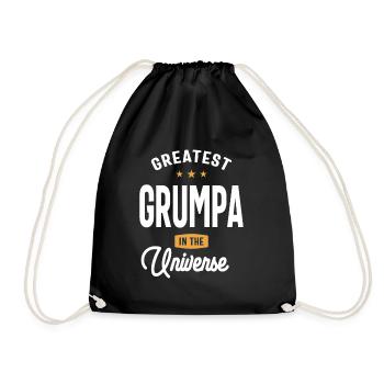 Universe's Greatest Grumpa - Father's Day - Drawstring Bag - black - Front