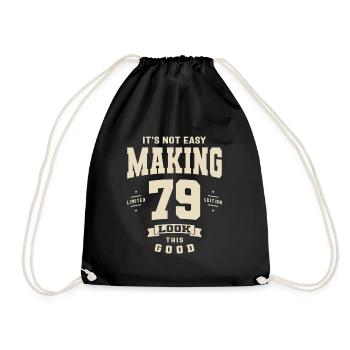 Legendary 79 - Born in 1944 - 79th Birthday - Drawstring Bag - black - Front