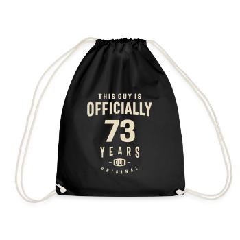 73 Years of Pure Awesomeness - 73rd Birthday - Drawstring Bag - black - Front