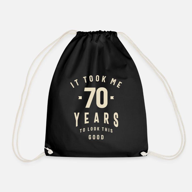 70 Years of Timeless Style - 70th Birthday - Drawstring Bag - black