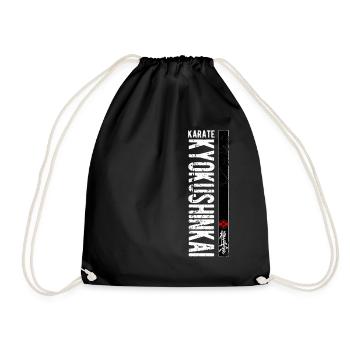 Karate Kyokushinkai Kanji Martial Art Japan - Drawstring Bag - black - Front