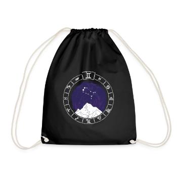 Zodiac sign Gemini - Zodiac sign - Birth - Drawstring Bag - black - Front