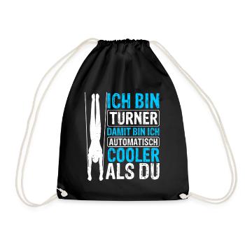 Turnen Gymnsatik Turntrainer Sportverein Sport Tur - Turnbeutel - Schwarz - Vorne