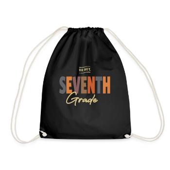 Oh Hey Seventh Grade, Back To School - Drawstring Bag - black - Front