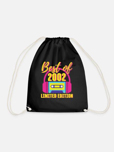 21. Geburtstag Best of 2002 Kassette Retro 80er Jahre - Turnbeutel - Schwarz