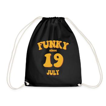 Funky Anniversaire: Juillet 2019 - Flower Power - Sac de sport léger - noir - Devant