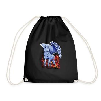 Slavic god Simargl - Drawstring Bag - black - Front