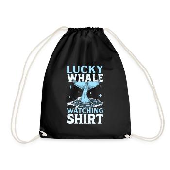 Walbeobachtung - Observation des baleines chanceuses - Sac de sport léger - noir - Devant