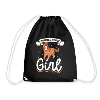 Quarter Horse Girl - Drawstring Bag - black - Front