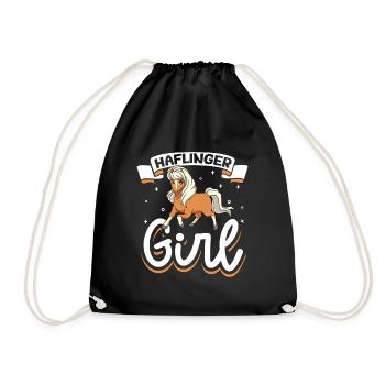 Haflinger Girl - Turnbeutel - Schwarz - Vorne