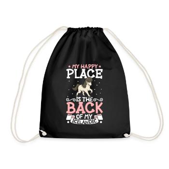 Mon endroit préféré - Islandais - Sac de sport léger - noir - Devant