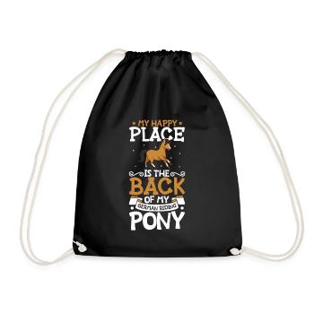 Mon endroit préféré - Poney d’équitation allemand - Sac de sport léger - noir - Devant