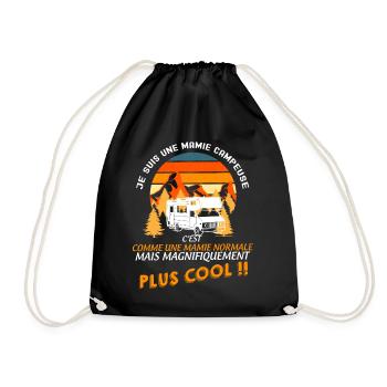 Camping-car Mamie Campeuse Cool - Sac de sport léger - noir - Devant