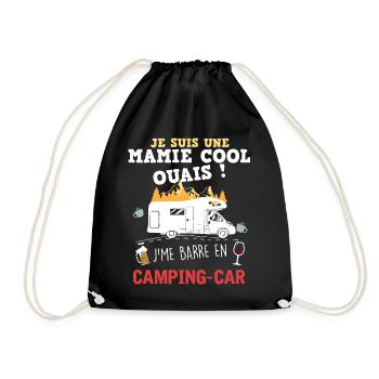 Ouais je Me Barre En Camping-Car Cadeau Mamie - Sac de sport léger - noir - Devant