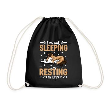 I don't sleep - Horse - Drawstring Bag - black - Front