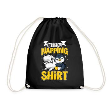 Official Sleep Shirt Penguin - Drawstring Bag - black - Front