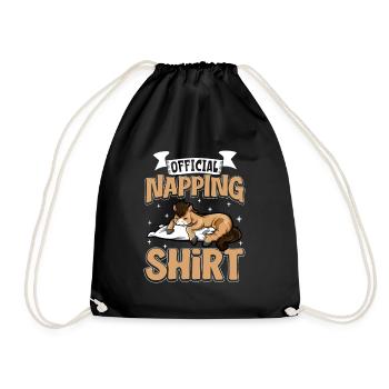Official Sleep Shirt Horse - Drawstring Bag - black - Front
