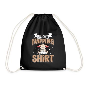 Official Sleeping Shirt Bunny - Drawstring Bag - black - Front