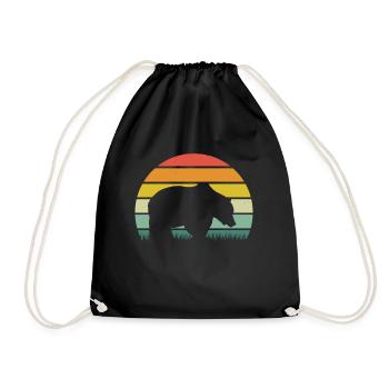 Bear, Bear, Grizzly Bear, Brown Bear - Drawstring Bag - black - Front