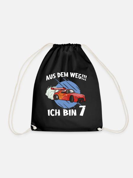 Geschenk 7 Jahre Geburtstagskind - Turnbeutel - Schwarz