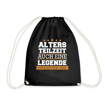 Altersteilzeit ATZ - Turnbeutel - Schwarz - Vorne