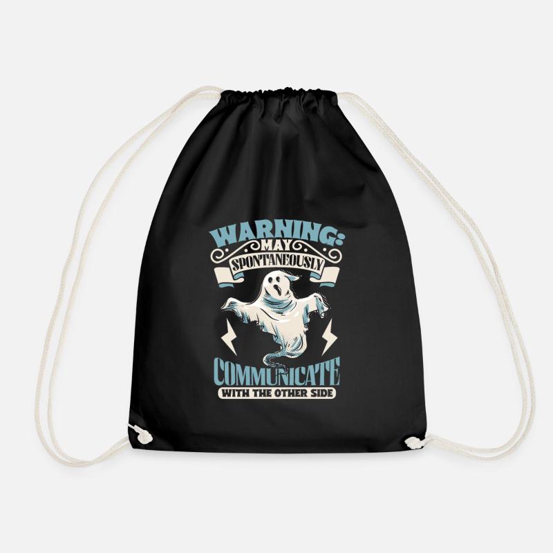 Communicate with Ghosts - Ghostbusters - Drawstring Bag - black