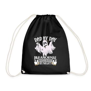 Dad is a ghost hunter - Drawstring Bag - black - Front