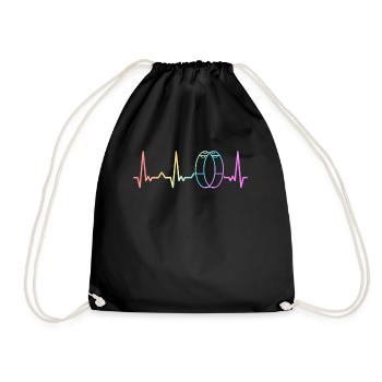 Rhönrad Gymnastics Gymnastics Rhönräder Wheel - Drawstring Bag - black - Front