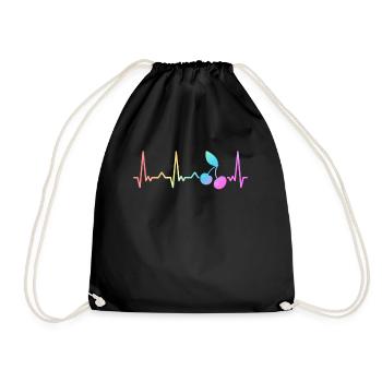 Cerise Fruit Cerises Cerise - Sac de sport léger - noir - Devant