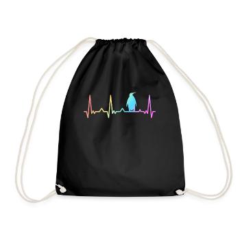 Penguin Little Penguins Emperor Penguin - Drawstring Bag - black - Front