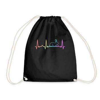 Lapin Lapin Lapin Animal de compagnie - Sac de sport léger - noir - Devant
