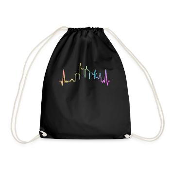 Frankfurt, Hesse, Germany, Frankfurter - Drawstring Bag - black - Front