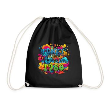 Funky Birthday: Octobre 1980 - Psychadelic - Sac de sport léger - noir - Devant