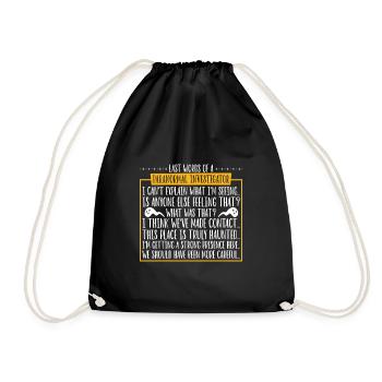 Derniers mots du chasseur de fantômes - Sac de sport léger - noir - Devant