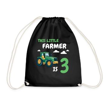 Cadeau 3 ans anniversaire garçon ou fille - Sac de sport léger - noir - Devant