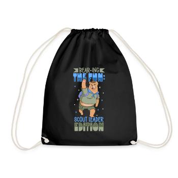 Bear - Scout Instructor - Drawstring Bag - black - Front