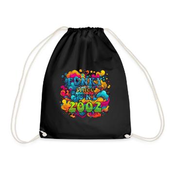Funky Birthday: June 2002 - Psychadelic - Drawstring Bag - black - Front