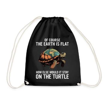 Turtle Sea Turtle Turtle Animal - Drawstring Bag - black - Front