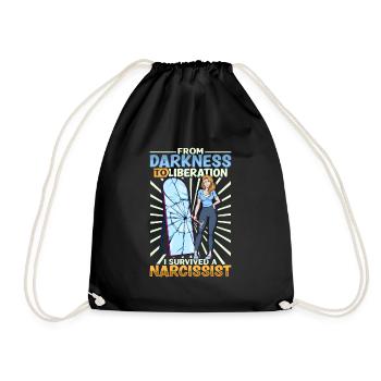 Free Finally - Narcissism Survivor - Drawstring Bag - black - Front