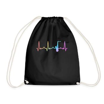 Saxophone Saxophone - Drawstring Bag - black - Front