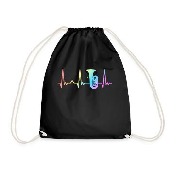 Tuba Tuba Player - Drawstring Bag - black - Front