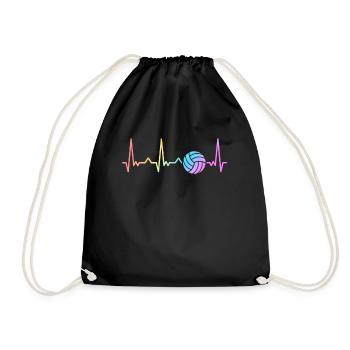 Volleyball Player Beach Volleyball Volleyball S - Drawstring Bag - black - Front