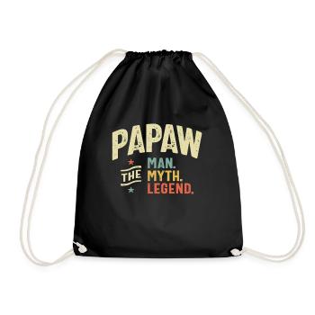 Papaw The Man The Myth the Legend - Drawstring Bag - black - Front