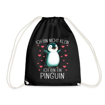 Pinguin Zwergpinguine Kaiserpinguin - Turnbeutel - Schwarz - Vorne