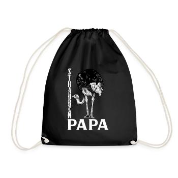 Ostrich lover - Ostrich dad - Drawstring Bag - black - Front