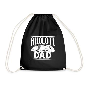 Axolotl Owner - Axolotl Papa - Drawstring Bag - black - Front