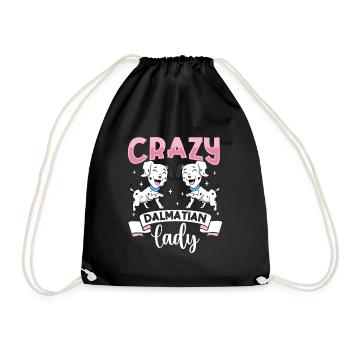 Crazy Dalmatian Lady - Dalmatiner - Sac de sport léger - noir - Devant