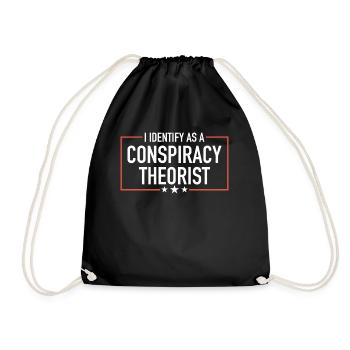 conspiracy theorist conspiracy theory - Drawstring Bag - black - Front