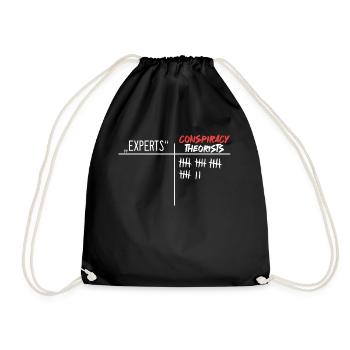 conspiracy theorist conspiracy theory - Drawstring Bag - black - Front