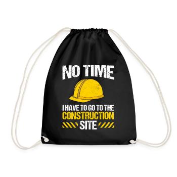Conducteur de pelle hydraulique Travaux de chantier - Sac de sport léger - noir - Devant